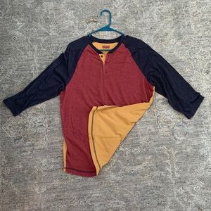 3/4 sleeve Henley